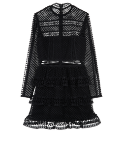 Self-Portrait Lace Mini Dress, Poly, Black, UK10, 2*