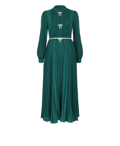 Self-Portrait Embellished Pleated Dress, front view