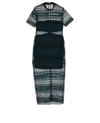 Self Portrait Dress, &pound;110, Clothing, Green, Polyester (Polymer)/Viscose, Front view