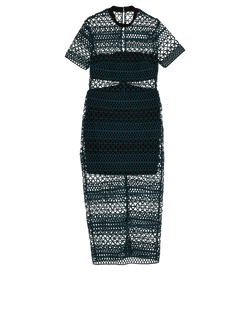 Self Portrait Dress, Polyester/Viscose, Green, UK12, 2*