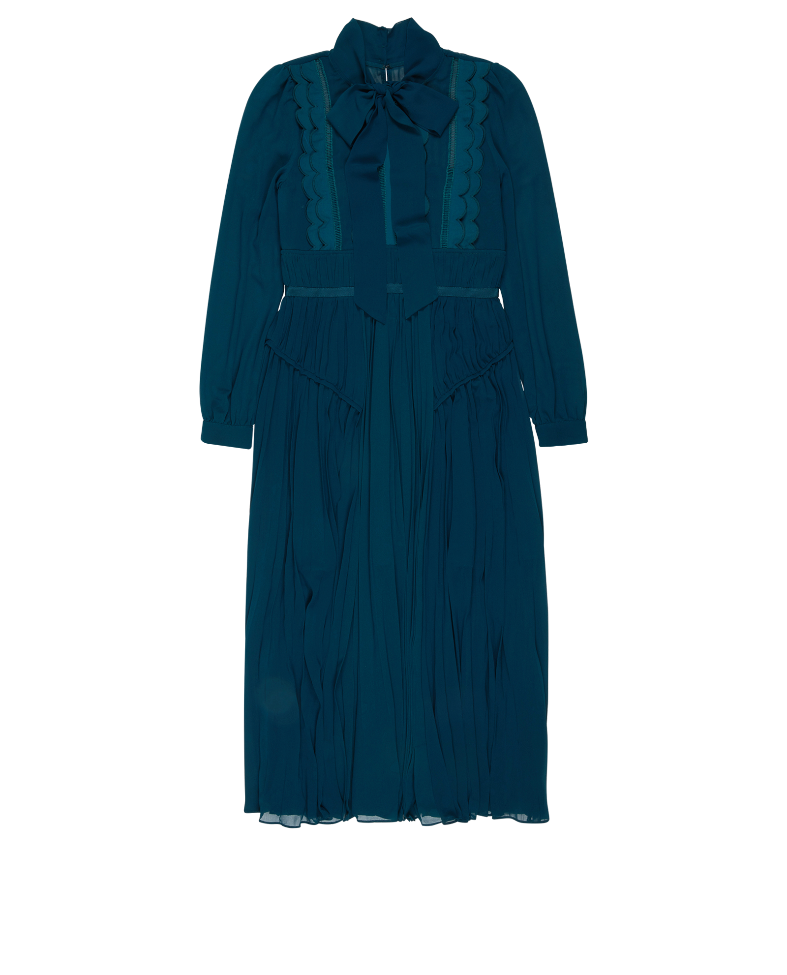 sachin and babi light blue dress RENT Self Portrait Blue Chiffon Midi Dress (RRP 350)