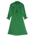 Self-Portrait Pleated Midi Dress, front view