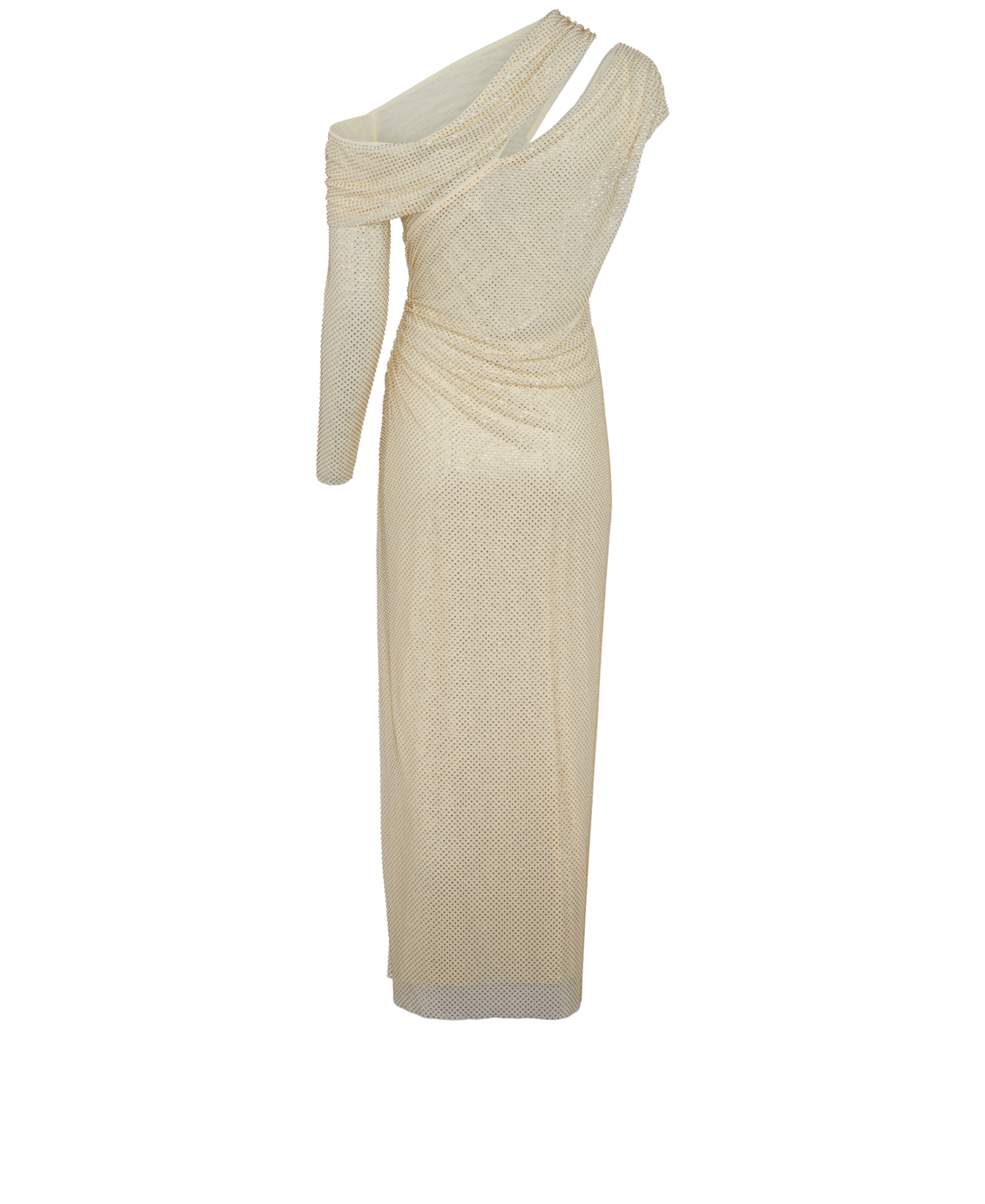 Self-Portrait Embellished Midi Dress, &pound;110, Clothing, Cream, Polyester (Polymer), Back view