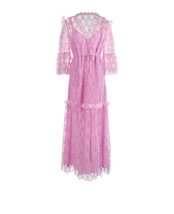 Self-Portrait Tear Drop Maxi Dress, Poly, Pink, UK14, 2*