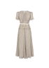 Self-Portrait Belted Checked Midi Dress, back view