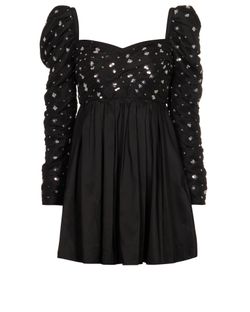 Self Portrait Cluster Taffia Mini Dress, Polyester, Black, UK8, 3*