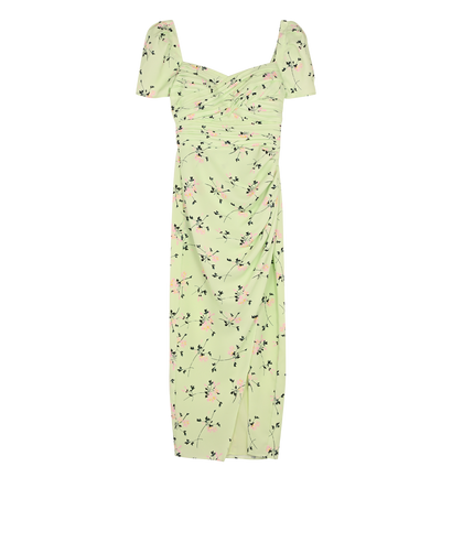 Self-Portrait Floral dress, £110, Clothing, Green, Polyester (Polymer), Front view