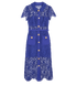 Self-Portrait Lace Belted Dress, front view