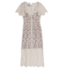 Self- Portrait Lace Floral Midi Dress, back view