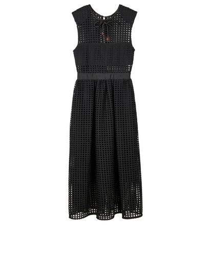 self portrait grid lace midi dress Pre-loved Self Portrait Grid Lace Midi Dress