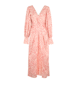 Self-Portrait Print Maxi Dress, Poly, Red, UK8, 2*