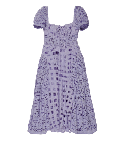 Self-Portrait Broderie Anglaise Midi Dress, front view