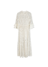 Self-Portrait Lily Guipure Kaftan, &pound;150, Clothing, White, Polyester (Polymer), Back view