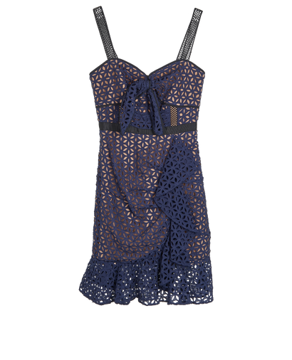 Self- Portrait Broderie Anglaise Dress, front view