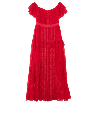Self-Portrait Off Shoulder Maxi Dress, front view
