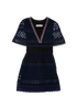 Self Portrait Mini Cape Sleeves Dress, front view