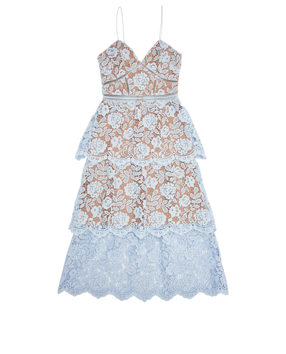 Self-Portrait Lace Overlay Dress, front view