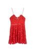 Self Portrait Lace Detail Dress, &pound;120, Clothing, Red, Polyester (Polymer), Back view