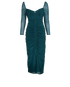 Self-Portrait Ruched Midi Dress, front view