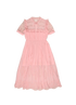 Self Portrait Broiderie Midi Dress, £120, Clothing, Pink, Polyester Mix, Front view