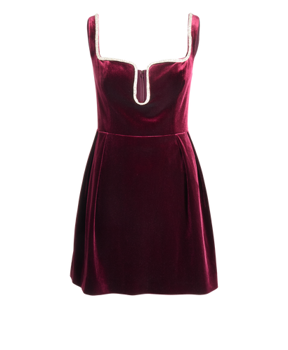Self-Portrait Velvet Mini Dress, front view