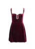Self-Portrait Velvet Mini Dress, front view