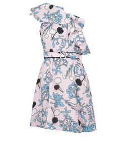 Self-Portrait Floral Dress, Polyester, Pink/Blue, UK6, T, 4*