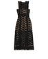 Self-Portrait Midi Embroidered Lace Sleeveless Dress, back view