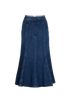 Self Portrait Flared Denim Midi Dress, &pound;140, Clothing, Blue, Cotton, Other view