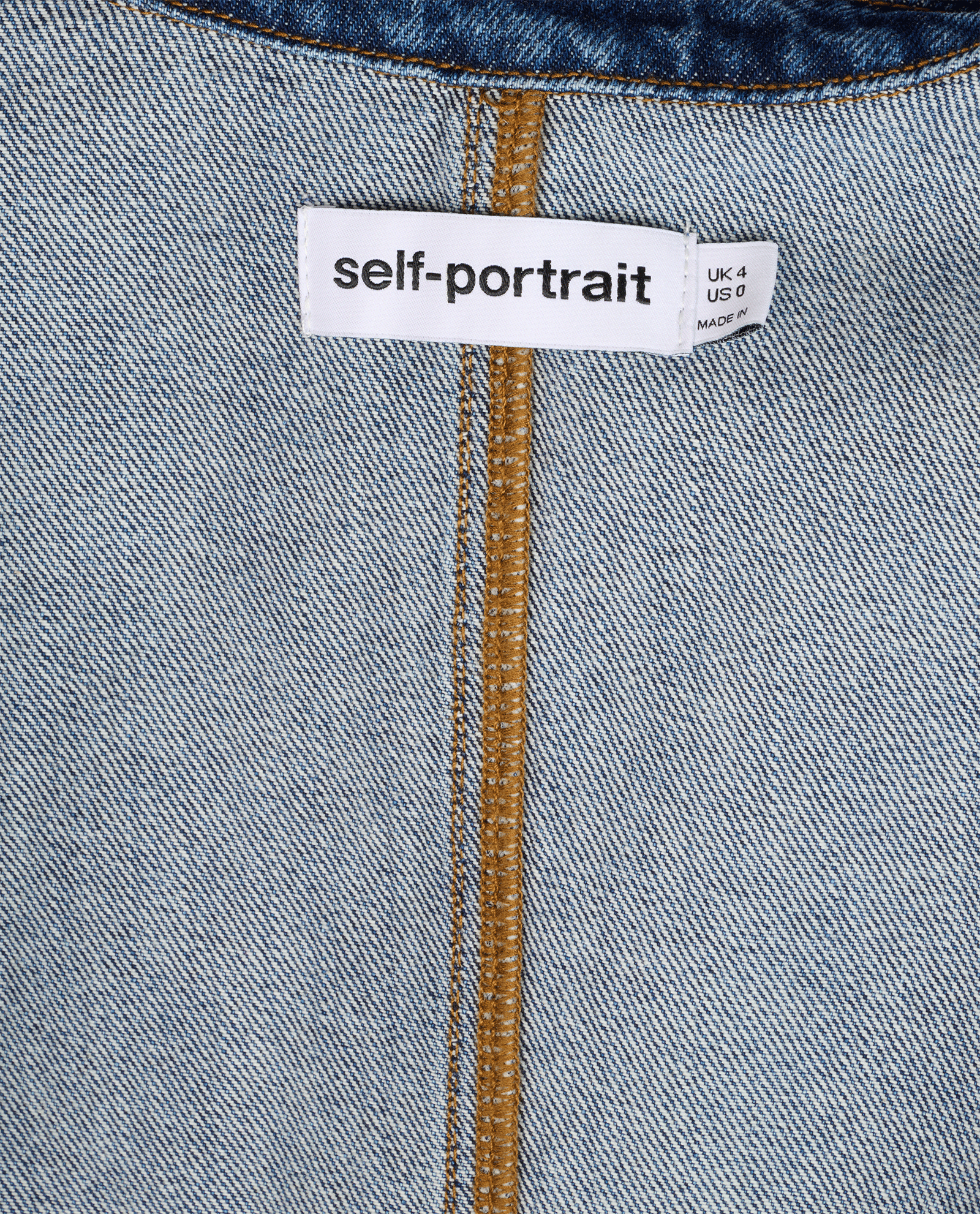 Self Portrait Flared Denim Midi Dress, &pound;140, Clothing, Blue, Cotton, Other view