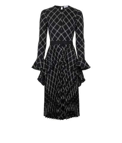 Self-Portrait Check Maxi Dress, front view