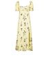 Self Portrait Sweetheart Neckline Floral Midi Dress, front view