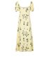 Self Portrait Sweetheart Neckline Floral Midi Dress, back view