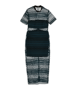 Self-Portrait Column Midi Dress, Poly, Teal, UK 8, 3*