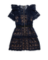 Self-Portrait Floral Guipure Dress, back view