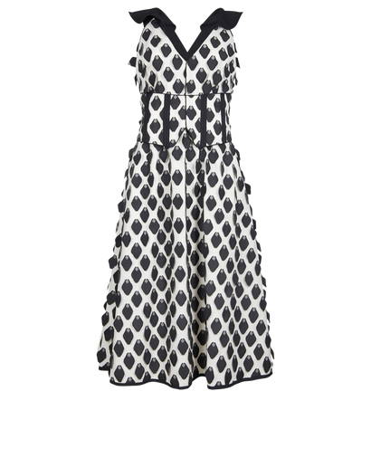 Self-Portrait Petal Applique Midi Dress, front view