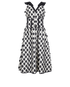 Self-Portrait Petal Applique Midi Dress, front view