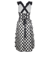 Self-Portrait Petal Applique Midi Dress, back view