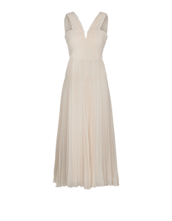 Self-Portrait Off Shoulder Midi Dress, Chiffon, Cream, UK16, 3*