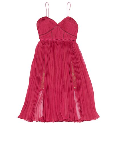 Self Portrait Pleated Sleeveless Dress, front view