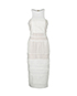Self-Portrait Perforated High Neck Dress, front view