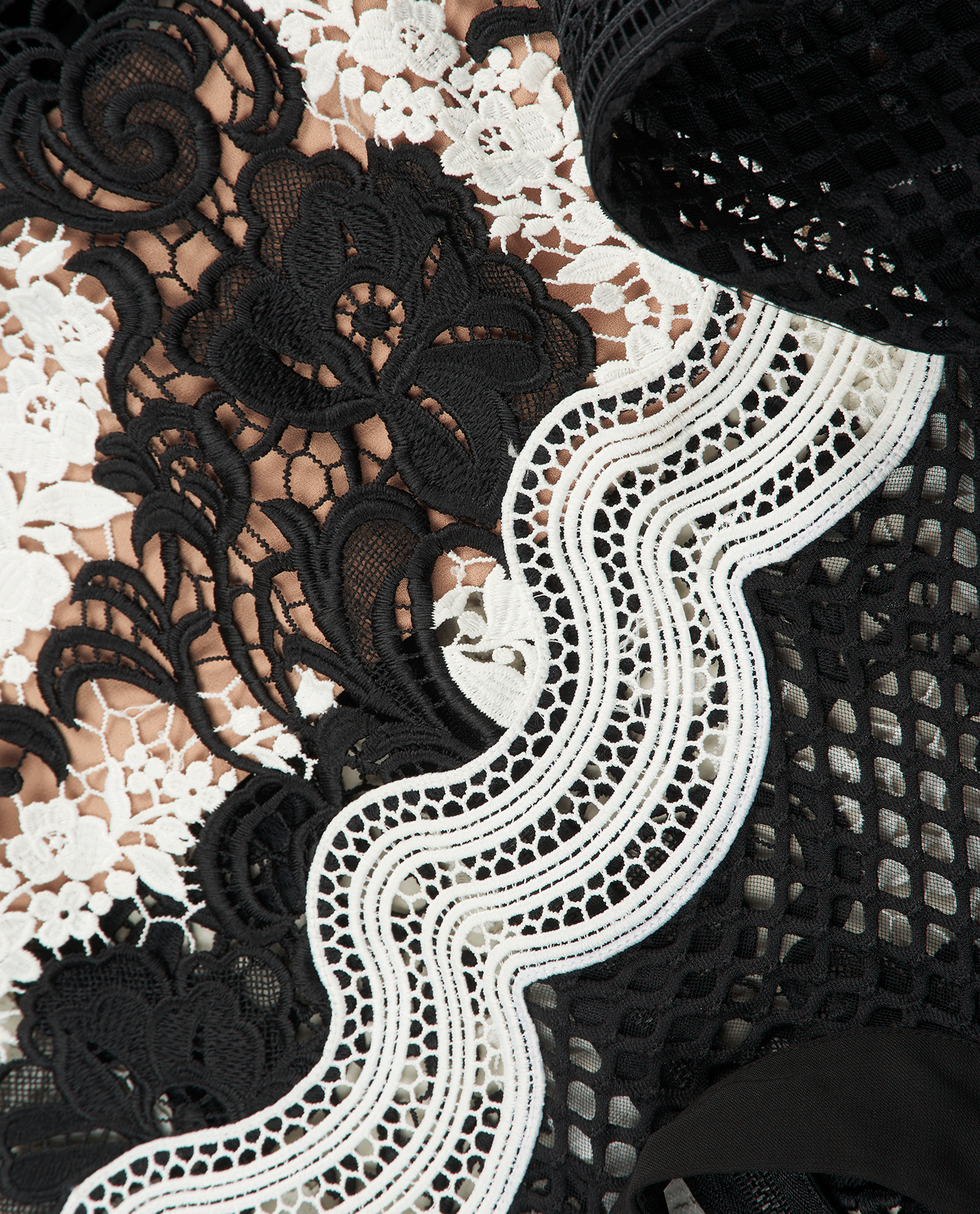 Self-Portrait Asymmetric Midi Dress, &pound;120, Clothing, Black/White, Polyester (Polymer), Other view