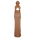 Saint Laurent Cross Over Maxi Dress, £595, Clothing, Brown, Viscose, Back view