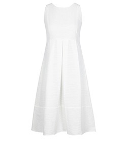 S Max Mara A Line Dress, Cotton, White, 4, 2*