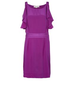 Stella McCartney Ruffle Dress, silk, purple, 12, 3*