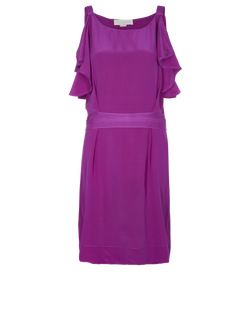 Stella McCartney Ruffle Dress, silk, purple, 12, 3*