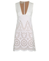 Stella McCartney Aline Broderie Anglaise Mini Dress, £115, Clothing, White, Cotton, Front view
