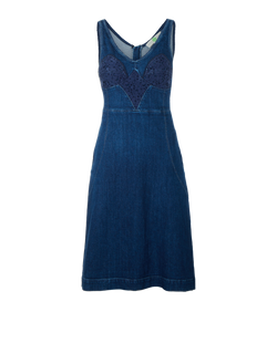 Stella McCartney Denim Sleeveless Dress, Cotton, Blue, UK6, 3*