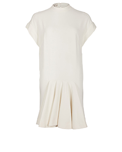 Stella McCartney High Neck Dress, Rayon, White, UK 12