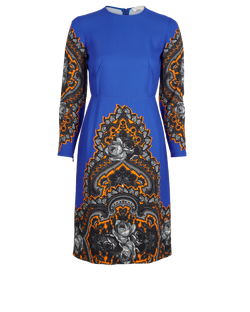 Stella McCartney Floral Dress, Viscose, Blue, UK 8, 3*